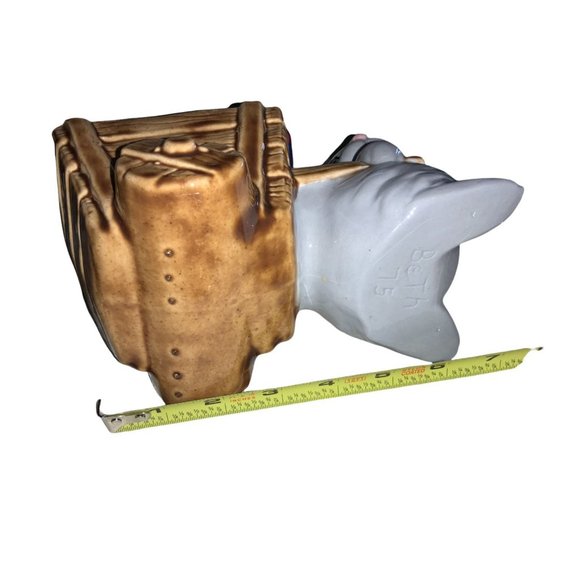 Vintage Ceramic Easter Bunny Pulling Cart  of Eggs - Picture 10 of 12